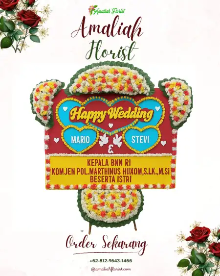 Papan Bunga Pernikahan Cikeusi